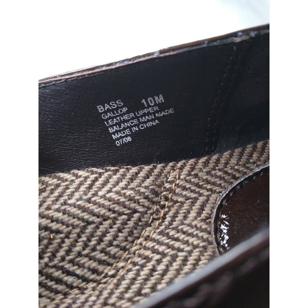 GH Bass Gallop Womens 10 M Cocoa Brown Patent Comfort Flats Elastic Band NEW - Picture 7 of 12